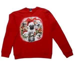 Fifth Sun Cat Dog Sloth Jingle Bells Holiday Sweater